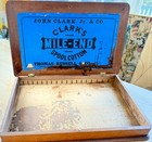 Antique Clark  s Mile-end Advertising Spool Cabinet C1910  Zz