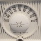 General Electric Model 425 Vintage Tube Radio  White Atomic Age Working     