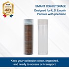 Coin Tubes For Us Pennies - 100ct   Holds  lincoln  Penny   Durable Plastic T   