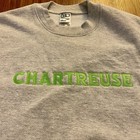 Chartreuse Green Herbal French Liqueur Promo Sweatshirt Medium Gray New Usa