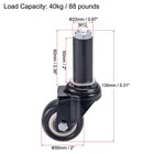 4pcs Swivel Expanding Stem Caster 2  Diameter 88lbs Load Capacity