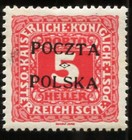 Poland 1919  Poczta Polska Overprint On Austria 1916 Stamp Scott j1 Mint og  212