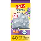 3   pack 13   gallon Lavender Scent Drawstring Tall Kitchen 40 Trash Bags