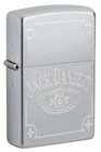 Zippo Satin Chrome Lighter With Engraved Jack Daniels Logo  49653  New In Box