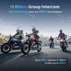 2pcs M1-s Pro Motorcycle Bluetooth Headset 10 Riders Group Helmet Intercom Us