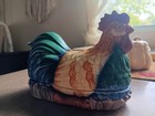 90s Cracker Barrel Rooster chicken Butter Dish Multicolor  2 Pcs -8  L
