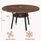 47   Round Dining Table  Kitchen Table  Dinner Table For 4-6