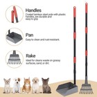 Dog Pooper Scooper  Dog Poop Tray And Rake Set  Pet Waste Removal Scoop With    