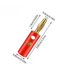 10pcs 4mm Gold Plated Banana Plugs - Screw-fixed Speaker Wire Audio Connectors
