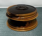 Jamaican Hand Turned Wood A 6 Piece Coaster Set With Storage Box And Lid