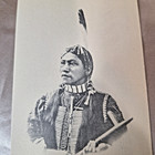 Rare Antique Vintage Native American Indian Photo Postcard Pawnee Chief Nos