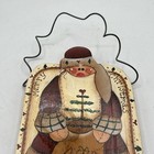 Vtg Merry Christmas Santa Clause Wooden Door Hanger Decor    97 Hand Painted Made