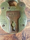 Vintage Lock Souire 307 Genuine Solid Brass 4 Levers Sheffield Locksmith Key