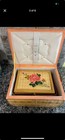 2 Vtg Wicker Sewing Baskets With Floral Design And Handle New