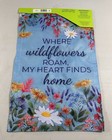New Garden Flag Blue Where Wildflowers Roam Floral Decoration Double Sided