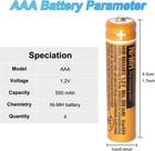 Ni-mh 1 2v 550mah Aaa Rechargeable Battery For Panasonic Cordless Phones