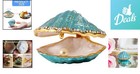 Hand-painted Pearl Mussel Jewelry Box - Chic Seashell Design For Treasures