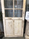 Antique French Single Door  32 75x83  8 Glass Panes  European Design H109