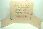 Unused - Stand-up - Boy  Girl  Ice Skating- 1950 s Vintage Christmas Card