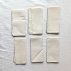 Vintage Linen Napkins Lot Of 6 Ivory Embroidered Edging Cutwork 11  X 11  Read