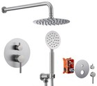 Wall Mounted Bathroom Shower Faucet Set Concealed 8  Rainfall Shower System Tap