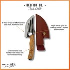 Dedfish Trail Chop 6in Hand Forged Camp Cleaver Knife Olive Wood Handle