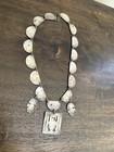 Peruvian Vintage Estate Wr Peru Sterling Silver 900 Coin Signed Panel Necklace