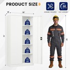 Metal Storage Cabinet 71    Tall Garage Cabinet W locking Doors Adjustable Shelves