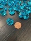 Turquoise Blue 20mm Acrylic Plastic Diamond Shape Gems Choose Amount