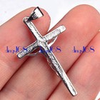 925 Sterling Silver Crucifix Cross Pendant  16 18 20 22 24 26-38  Necklace H083s