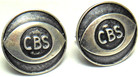 Vtg  Cbs Tv  Radio Broadcast Co  Logo Sterling Employee Service Award Cufflinks