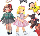 40 Paper Cut-outs From Various Old Paper Doll Sets_toys dolls teddie  Animals  