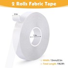 2 Pack Double Sided Fabric Tape  0 51in X 196ft Hem Tape No Sewing No Ironing   