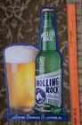 Vintage 1997 Rolling Rock Beer 18  Tin metal Bottle Sign Latrobe Brewing Co  Pa