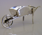 English Sterling Silver Miniature Wheelbarrow 1995 Edward Victor Stanley