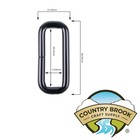 Country Brook Design   1 1 2 Inch Black Heavy Welded Rectangle Rings  10 Pack