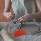 3pcs Hand-made Sculpture Ceramic Clay Artist Auxiliary Art Special Tools Red