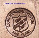 1965 Salvation Army Booth Memorial Hospital Pin Steel Stamping Die Robbins Rh835