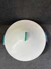 Vintage Tupperware 3-piece Round Blue white teal Microwave Steamer 