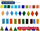Lanyani 1050 Pieces Mixed Shapes Glass Mosaic Tiles For Crafts  Colorful Stained