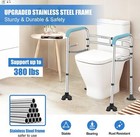 Upgraded Toilet Safety Rail 380lb Stainless Steel Toilet Frame With Paper Holder