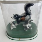 Vintage Bone China Miniature Skunk Family Figurine Set Of 3 Mom 2 Babies Japan
