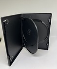 5 Pcs New High Quality 14mm Double  2  Dvd Cases With Flip Tray  Black  Psd43