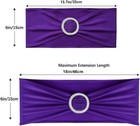 Chair Sashes Spandex Stretch Chair Bows With Buckle Slider For Wedding Party    