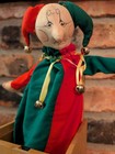 Vtg Jax Of Maine Usa Christmas Jester Jack In The Box Handmade Wood Toy