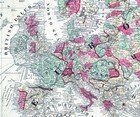 1860 Johnson Map Europe France Italy Germany Austria Greece Sweden Norway Spain