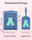 Passport Holder Initial Lugguage Tag Set Suitcase Cover Wallet Case For Trave   