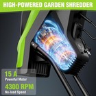 Workpro 15a Corded Leaf Mulcher Portable Garden Shredder With Collection Bag