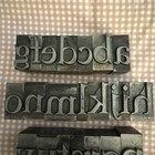 Vintage Metal Letterpress Type Full Alphabet Lower Case Including 3punctuation