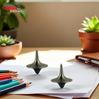 2pcs Silver Accurate Spinning Top forever Spin portable Precision Metal Spinner 